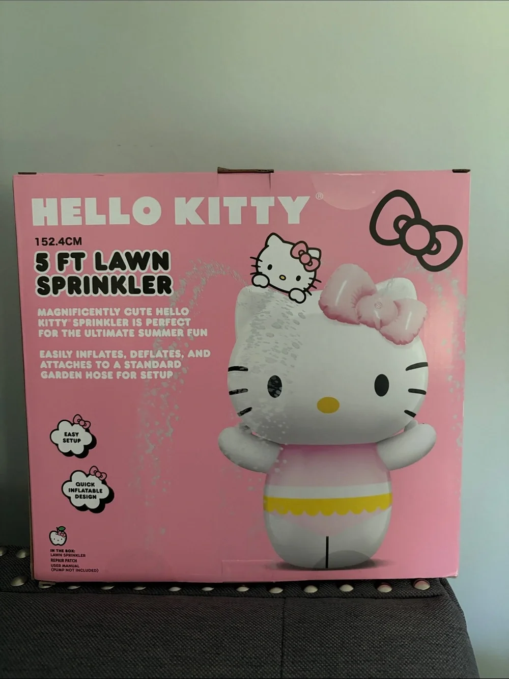 Hello Kitty Pink & White Inflatable Lawn Sprinkler
